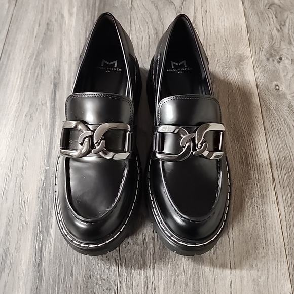 New Marc Fisher Women's Black Leather Loafer Size 7M - Picture 2 of 7